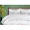 Ambesonne Christmas Duvet Cover Set, Xmas Baubles on Snow with Snowflakes Ice Holiday Humanitarian Artwork Illustration, Decorative 3 Piece Bedding Set with 2 Pillow Shams, Queen Size, White Red(Navy Scarlet)