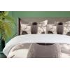 Ambesonne Christmas Duvet Cover Set, Xmas Baubles on Snow with Snowflakes Ice Holiday Humanitarian Artwork Illustration, Decorative 3 Piece Bedding Set with 2 Pillow Shams, Queen Size, White Red(Sepia White)