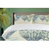 Ambesonne Christmas Duvet Cover Set, Xmas Baubles on Snow with Snowflakes Ice Holiday Humanitarian Artwork Illustration, Decorative 3 Piece Bedding Set with 2 Pillow Shams, Queen Size, White Red(Green Blue)