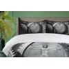 Ambesonne Christmas Duvet Cover Set, Xmas Baubles on Snow with Snowflakes Ice Holiday Humanitarian Artwork Illustration, Decorative 3 Piece Bedding Set with 2 Pillow Shams, Queen Size, White Red(Grey Multicolor)