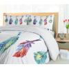 Ambesonne Christmas Duvet Cover Set, Xmas Baubles on Snow with Snowflakes Ice Holiday Humanitarian Artwork Illustration, Decorative 3 Piece Bedding Set with 2 Pillow Shams, Queen Size, White Red(White Purple)