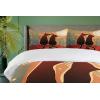 Ambesonne Christmas Duvet Cover Set, Xmas Baubles on Snow with Snowflakes Ice Holiday Humanitarian Artwork Illustration, Decorative 3 Piece Bedding Set with 2 Pillow Shams, Queen Size, White Red(Sage Orange)