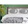 Ambesonne Christmas Duvet Cover Set, Xmas Baubles on Snow with Snowflakes Ice Holiday Humanitarian Artwork Illustration, Decorative 3 Piece Bedding Set with 2 Pillow Shams, Queen Size, White Red(Navy White)