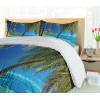 Ambesonne Christmas Duvet Cover Set, Xmas Baubles on Snow with Snowflakes Ice Holiday Humanitarian Artwork Illustration, Decorative 3 Piece Bedding Set with 2 Pillow Shams, Queen Size, White Red(Blue Turquoise)