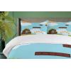 Ambesonne Christmas Duvet Cover Set, Xmas Baubles on Snow with Snowflakes Ice Holiday Humanitarian Artwork Illustration, Decorative 3 Piece Bedding Set with 2 Pillow Shams, Queen Size, White Red(Blue Green)