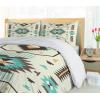 Ambesonne Christmas Duvet Cover Set, Xmas Baubles on Snow with Snowflakes Ice Holiday Humanitarian Artwork Illustration, Decorative 3 Piece Bedding Set with 2 Pillow Shams, Queen Size, White Red(Pale Yellow)