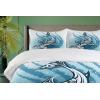 Ambesonne Christmas Duvet Cover Set, Xmas Baubles on Snow with Snowflakes Ice Holiday Humanitarian Artwork Illustration, Decorative 3 Piece Bedding Set with 2 Pillow Shams, Queen Size, White Red(Indigo White)