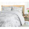 Ambesonne Christmas Duvet Cover Set, Xmas Baubles on Snow with Snowflakes Ice Holiday Humanitarian Artwork Illustration, Decorative 3 Piece Bedding Set with 2 Pillow Shams, Queen Size, White Red(Pale Grey Dust)