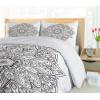 Ambesonne Christmas Duvet Cover Set, Xmas Baubles on Snow with Snowflakes Ice Holiday Humanitarian Artwork Illustration, Decorative 3 Piece Bedding Set with 2 Pillow Shams, Queen Size, White Red(Charcoal)