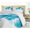 Ambesonne Christmas Duvet Cover Set, Xmas Baubles on Snow with Snowflakes Ice Holiday Humanitarian Artwork Illustration, Decorative 3 Piece Bedding Set with 2 Pillow Shams, Queen Size, White Red(Pale Blue and White)