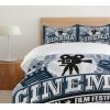 Ambesonne Christmas Duvet Cover Set, Xmas Baubles on Snow with Snowflakes Ice Holiday Humanitarian Artwork Illustration, Decorative 3 Piece Bedding Set with 2 Pillow Shams, Queen Size, White Red(Blue Black Grey)