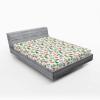 Ambesonne Christmas Fitted Sheet, Snowman with Santa Hat in The Garden with a Gift Box and Candle Cartoon Image, Soft Decorative Fabric Bedding All-Round Elastic Pocket, Twin Size, White Brown(Shamrock Green)