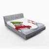 Ambesonne Christmas Fitted Sheet, Snowman with Santa Hat in The Garden with a Gift Box and Candle Cartoon Image, Soft Decorative Fabric Bedding All-Round Elastic Pocket, Twin Size, White Brown(Grey White)