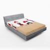 Ambesonne Christmas Fitted Sheet, Snowman with Santa Hat in The Garden with a Gift Box and Candle Cartoon Image, Soft Decorative Fabric Bedding All-Round Elastic Pocket, Twin Size, White Brown(Tan Red)