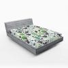 Ambesonne Christmas Fitted Sheet, Xmas Elements Candies Snowman Fir Sweets Celebration Theme, Bed Cover with All-Round Elastic Deep Pocket for Comfort, Twin XL Size, Orange White(Green)