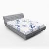 Ambesonne Christmas Fitted Sheet, Xmas Elements Candies Snowman Fir Sweets Celebration Theme, Bed Cover with All-Round Elastic Deep Pocket for Comfort, Twin XL Size, Orange White(Blue White)
