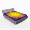 Ambesonne Christmas Fitted Sheet, Xmas Elements Candies Snowman Fir Sweets Celebration Theme, Bed Cover with All-Round Elastic Deep Pocket for Comfort, Twin XL Size, Orange White(Yellow Purple)