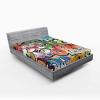Ambesonne Christmas Fitted Sheet, Xmas Elements Candies Snowman Fir Sweets Celebration Theme, Bed Cover with All-Round Elastic Deep Pocket for Comfort, Twin XL Size, Orange White(Multicolor Pink)