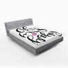 Ambesonne Christmas Fitted Sheet, Xmas Elements Candies Snowman Fir Sweets Celebration Theme, Bed Cover with All-Round Elastic Deep Pocket for Comfort, Twin XL Size, Orange White(Lavender Black)
