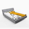 Ambesonne Christmas Fitted Sheet, Xmas Elements Candies Snowman Fir Sweets Celebration Theme, Bed Cover with All-Round Elastic Deep Pocket for Comfort, Twin XL Size, Orange White(Apricot White)