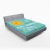 Ambesonne Christmas Fitted Sheet, Xmas Elements Candies Snowman Fir Sweets Celebration Theme, Bed Cover with All-Round Elastic Deep Pocket for Comfort, Twin XL Size, Orange White(Baby Blue)