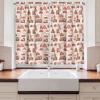 Ambesonne Christmas Kitchen Curtains, Modern Abstract Pine Trees Xmas Theme Dotted Background Print, Window Drapes 2 Panel Set Kitchen Cafe Decor, 55″ x 39″, Beige est Green and Coral(Blush Cinnamon Brown)