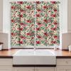 Ambesonne Christmas Kitchen Curtains, Modern Abstract Pine Trees Xmas Theme Dotted Background Print, Window Drapes 2 Panel Set Kitchen Cafe Decor, 55″ x 39″, Beige est Green and Coral(Forest Green and Vermilion)
