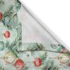 Ambesonne Christmas Kitchen Curtains, Modern Abstract Pine Trees Xmas Theme Dotted Background Print, Window Drapes 2 Panel Set Kitchen Cafe Decor, 55″ x 39″, Beige est Green and Coral(Pale Mint Green and Vermilion)