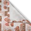 Ambesonne Christmas Kitchen Curtains, Modern Abstract Pine Trees Xmas Theme Dotted Background Print, Window Drapes 2 Panel Set Kitchen Cafe Decor, 55″ x 39″, Beige est Green and Coral(Blush Cinnamon Brown)