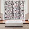 Ambesonne Christmas Kitchen Curtains, Modern Abstract Pine Trees Xmas Theme Dotted Background Print, Window Drapes 2 Panel Set Kitchen Cafe Decor, 55″ x 39″, Beige est Green and Coral(Dark Coral Black White)