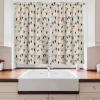 Ambesonne Christmas Kitchen Curtains, Modern Abstract Pine Trees Xmas Theme Dotted Background Print, Window Drapes 2 Panel Set Kitchen Cafe Decor, 55″ x 39″, Beige est Green and Coral(Eggshell Teal and Mustard)