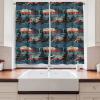 Ambesonne Christmas Kitchen Curtains, Modern Abstract Pine Trees Xmas Theme Dotted Background Print, Window Drapes 2 Panel Set Kitchen Cafe Decor, 55″ x 39″, Beige est Green and Coral(Night Blue and Hot Pink)