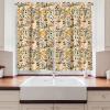 Ambesonne Christmas Kitchen Curtains, Modern Abstract Pine Trees Xmas Theme Dotted Background Print, Window Drapes 2 Panel Set Kitchen Cafe Decor, 55″ x 39″, Beige est Green and Coral(Amber Paprika and Slate Blue)