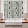 Ambesonne Christmas Kitchen Curtains, Modern Abstract Pine Trees Xmas Theme Dotted Background Print, Window Drapes 2 Panel Set Kitchen Cafe Decor, 55″ x 39″, Beige est Green and Coral(Pale Sage Green and Seafoam)