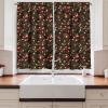 Ambesonne Christmas Kitchen Curtains, Modern Abstract Pine Trees Xmas Theme Dotted Background Print, Window Drapes 2 Panel Set Kitchen Cafe Decor, 55″ x 39″, Beige est Green and Coral(Green Yellow and Orange)