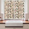 Ambesonne Christmas Kitchen Curtains, Modern Abstract Pine Trees Xmas Theme Dotted Background Print, Window Drapes 2 Panel Set Kitchen Cafe Decor, 55″ x 39″, Beige est Green and Coral(Beige Forest Green and Coral)