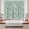 Ambesonne Christmas Kitchen Curtains, Modern Abstract Pine Trees Xmas Theme Dotted Background Print, Window Drapes 2 Panel Set Kitchen Cafe Decor, 55″ x 39″, Beige est Green and Coral(Pale Mint Green and White)