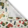 Ambesonne Christmas Kitchen Curtains, Modern Abstract Pine Trees Xmas Theme Dotted Background Print, Window Drapes 2 Panel Set Kitchen Cafe Decor, 55″ x 39″, Beige est Green and Coral(Dark Coral Teal Blue Grey)