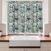 Ambesonne Christmas Kitchen Curtains, Modern Abstract Pine Trees Xmas Theme Dotted Background Print, Window Drapes 2 Panel Set Kitchen Cafe Decor, 55″ x 39″, Beige est Green and Coral(Seafoam Vermilion Green)