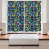 Ambesonne Christmas Kitchen Curtains, Modern Abstract Pine Trees Xmas Theme Dotted Background Print, Window Drapes 2 Panel Set Kitchen Cafe Decor, 55″ x 39″, Beige est Green and Coral(Apple Green and Multicolor)