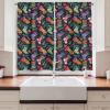 Ambesonne Christmas Kitchen Curtains, Modern Abstract Pine Trees Xmas Theme Dotted Background Print, Window Drapes 2 Panel Set Kitchen Cafe Decor, 55″ x 39″, Beige est Green and Coral(Mustard and Multicolor)