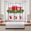 Ambesonne Christmas Kitchen Curtains, Taste of Xmas Season Frame Gingerbread Cookies and Biscuits, Window Drapes 2 Panel Set for Kitchen Cafe Decor, 55″ x 39″, Brown Green(Red Emerald White)