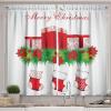Ambesonne Christmas Kitchen Curtains, Taste of Xmas Season Frame Gingerbread Cookies and Biscuits, Window Drapes 2 Panel Set for Kitchen Cafe Decor, 55″ x 39″, Brown Green(Red Emerald White)