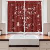 Ambesonne Christmas Kitchen Curtains, Taste of Xmas Season Frame Gingerbread Cookies and Biscuits, Window Drapes 2 Panel Set for Kitchen Cafe Decor, 55″ x 39″, Brown Green(Red and White)