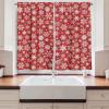 Ambesonne Christmas Kitchen Curtains, Taste of Xmas Season Frame Gingerbread Cookies and Biscuits, Window Drapes 2 Panel Set for Kitchen Cafe Decor, 55″ x 39″, Brown Green(White and Vermilion)