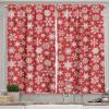Ambesonne Christmas Kitchen Curtains, Taste of Xmas Season Frame Gingerbread Cookies and Biscuits, Window Drapes 2 Panel Set for Kitchen Cafe Decor, 55″ x 39″, Brown Green(White and Vermilion)