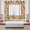 Ambesonne Christmas Kitchen Curtains, Taste of Xmas Season Frame Gingerbread Cookies and Biscuits, Window Drapes 2 Panel Set for Kitchen Cafe Decor, 55″ x 39″, Brown Green(Brown Green)