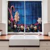 Ambesonne Christmas Kitchen Curtains, Taste of Xmas Season Frame Gingerbread Cookies and Biscuits, Window Drapes 2 Panel Set for Kitchen Cafe Decor, 55″ x 39″, Brown Green(Night Blue Ecru and Red)