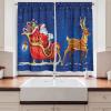 Ambesonne Christmas Kitchen Curtains, Taste of Xmas Season Frame Gingerbread Cookies and Biscuits, Window Drapes 2 Panel Set for Kitchen Cafe Decor, 55″ x 39″, Brown Green(Navy Blue Multicolor)