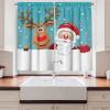 Ambesonne Christmas Kitchen Curtains, Taste of Xmas Season Frame Gingerbread Cookies and Biscuits, Window Drapes 2 Panel Set for Kitchen Cafe Decor, 55″ x 39″, Brown Green(Turquoise Brown)